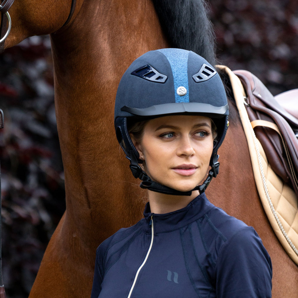EQ3 Lynx Glitter Hjelm Blå/Sand - Back on Track Danmark